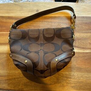 Brown vintage coach handbag